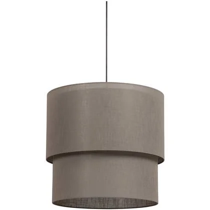 Basiclabel Kelk Hanglamp met Dubbele Kap - Linnen - Zand - 60x45x45