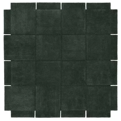 Basket vloerkleed 245x245 groen