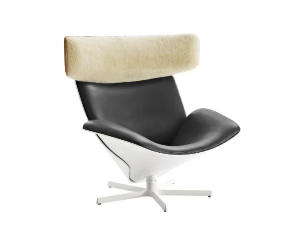 B&B Italia Almora Draaibare Fauteuil - Merino wit