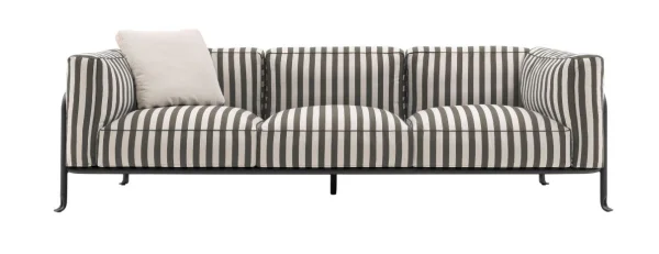 B&B Italia Borea Outdoor 3-zitsbank - Large Stripe Dark Grey