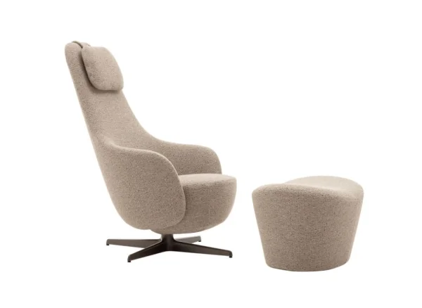 B&B Italia Harbor Laidback Fauteuil met voetensteun - sambuco steen