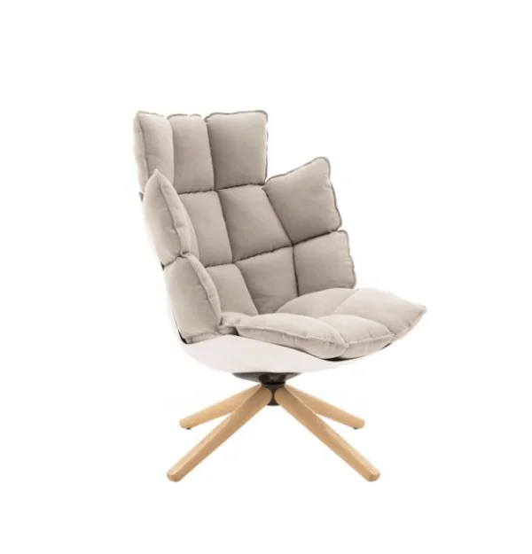 B&B Italia Husk Draaibare Fauteuil - Asolo bastkleurig