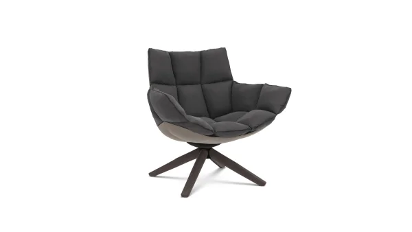 B&B Italia Husk Fauteuil klein - eiken grijs - Asolo antraciet