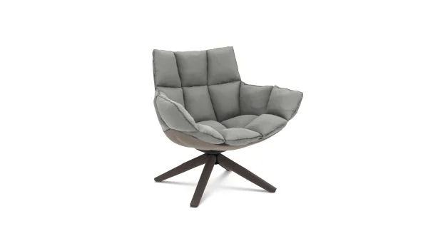 B&B Italia Husk Fauteuil klein - eiken grijs - Asolo Grey