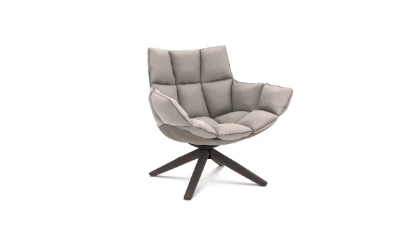 B&B Italia Husk Fauteuil klein - eiken grijs - Bellano Sand