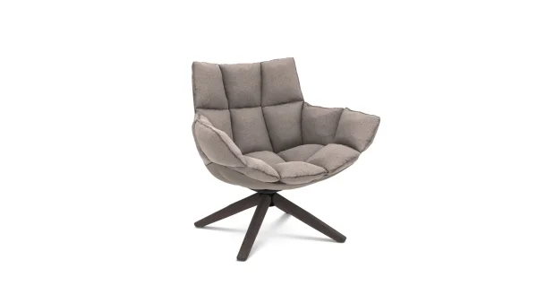 B&B Italia Husk Fauteuil klein - eiken grijs - Edit Ecru