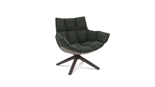 B&B Italia Husk Fauteuil klein - eiken grijs - Edit Green