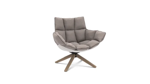 B&B Italia Husk Fauteuil klein - eiken licht geborsteld - Asolo Ecru