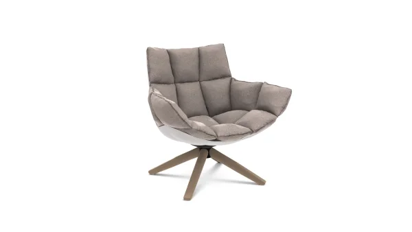 B&B Italia Husk Fauteuil klein - eiken licht geborsteld - Edit Ecru