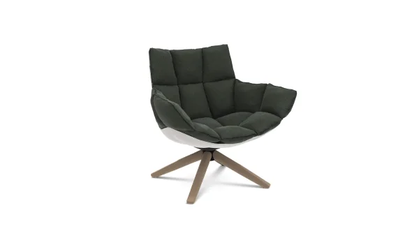 B&B Italia Husk Fauteuil klein - eiken licht geborsteld - Edit Green