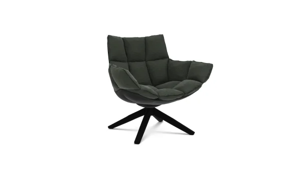 B&B Italia Husk Fauteuil klein - zwart gelakt - Edit Green