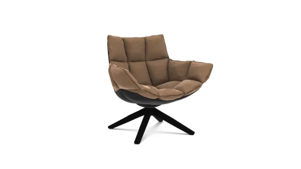 B&B Italia Husk Fauteuil klein - zwart gelakt - Edit Mustard