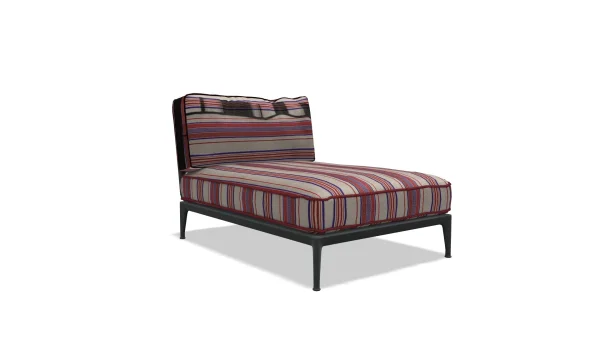 B&B Italia Ribes Chaise Longue 141 cm - antraciet - Elisir 310 Larga Mattone