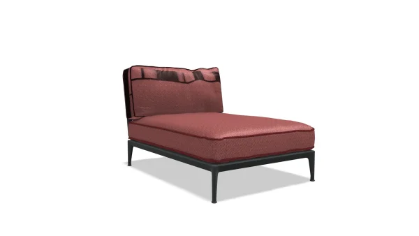 B&B Italia Ribes Chaise Longue 141 cm - antraciet - Ermitage 775 Ruggine