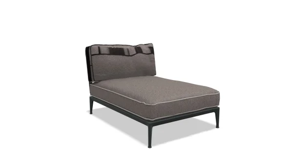 B&B Italia Ribes Chaise Longue 141 cm - antraciet - Leila 280 Tortora