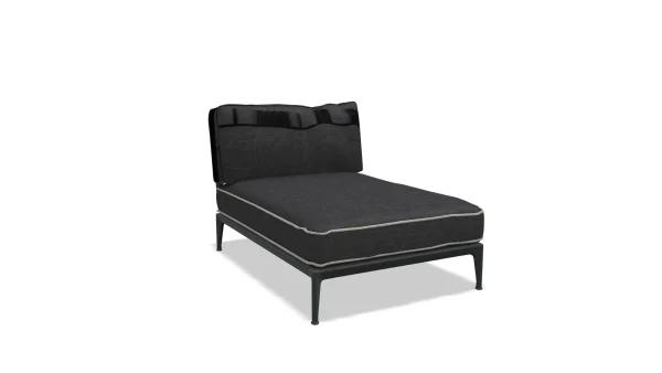 B&B Italia Ribes Chaise Longue 141 cm - antraciet - Scirocco 153 Anthracite