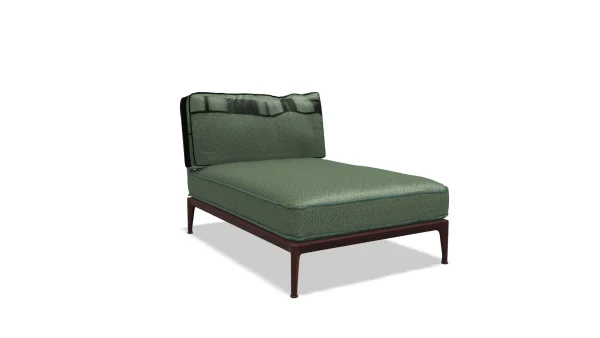 B&B Italia Ribes Chaise Longue 141 cm - Argilla - Ermitage 400 Verde