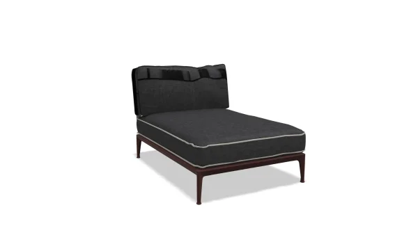 B&B Italia Ribes Chaise Longue 141 cm - Argilla - Scirocco 153 Anthracite