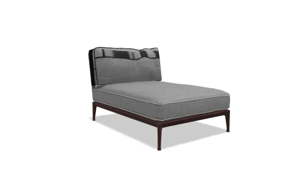 B&B Italia Ribes Chaise Longue 141 cm - Argilla - Scirocco 253 Grigio Perla