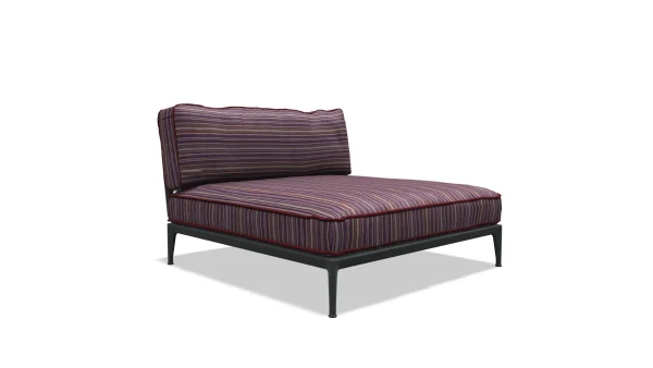 B&B Italia Ribes Chaise Longue 141 cm breit - antraciet - Elisir 315 Stretta Mattone