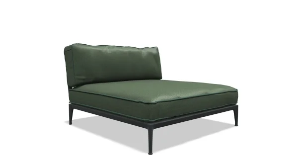 B&B Italia Ribes Chaise Longue 141 cm breit - antraciet - Ermitage 400 Verde