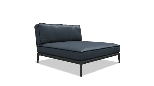 B&B Italia Ribes Chaise Longue 141 cm breit - antraciet - rmitage 840 blauw