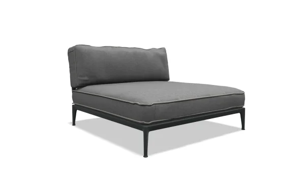 B&B Italia Ribes Chaise Longue 141 cm breit - antraciet - Scirocco 253 Grigio Perla