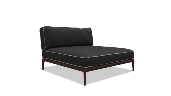 B&B Italia Ribes Chaise Longue 141 cm breit - Argilla - Scirocco 153 Anthracite