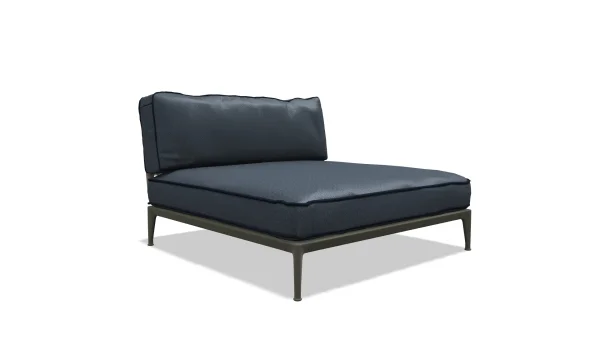 B&B Italia Ribes Chaise Longue 141 cm breit - Salvia - rmitage 840 blauw