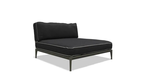 B&B Italia Ribes Chaise Longue 141 cm breit - Salvia - Scirocco 153 Anthracite