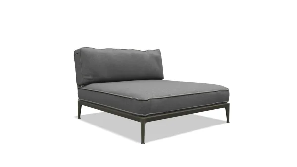 B&B Italia Ribes Chaise Longue 141 cm breit - Salvia - Scirocco 253 Grigio Perla