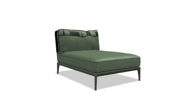 B&B Italia Ribes Chaise Longue 141 cm - Salvia - Ermitage 400 Verde