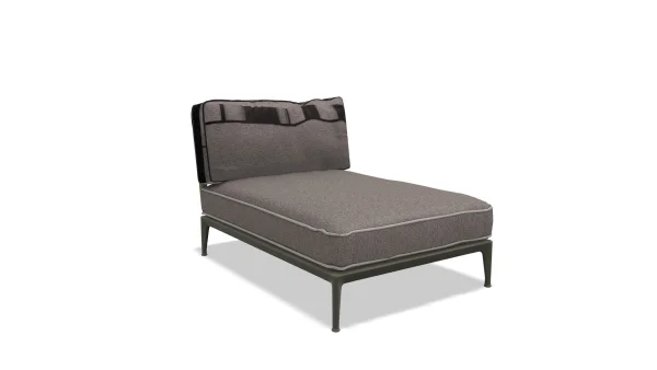 B&B Italia Ribes Chaise Longue 141 cm - Salvia - Leila 280 Tortora