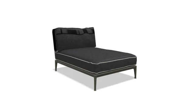 B&B Italia Ribes Chaise Longue 141 cm - Salvia - Scirocco 153 Anthracite