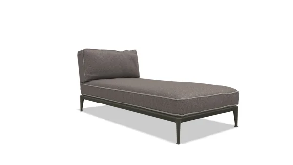 B&B Italia Ribes Chaise Longue 201 cm - Salvia - Leila 280 Tortora