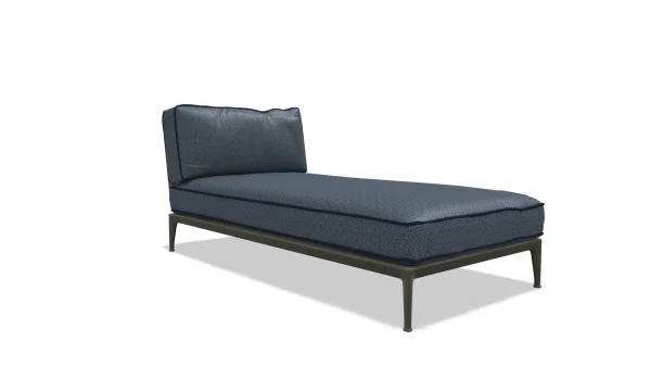 B&B Italia Ribes Chaise Longue 201 cm - Salvia - rmitage 840 blauw