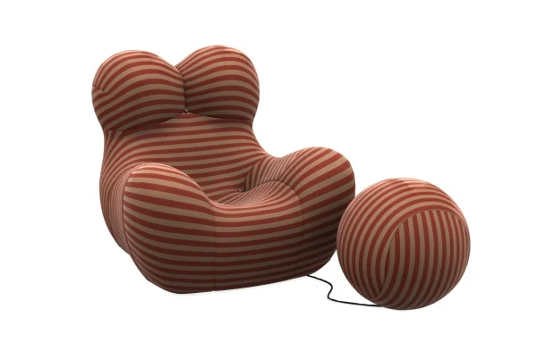 B&B Italia UP5_6 Fauteuil - Soara Striped Beige Orange