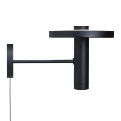 Beads 35 wandlamp LED uplight met stekker zwart