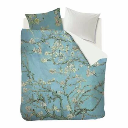 Beddinghouse x Van Gogh Museum Almond Blossom Dekbedovertrek 200 x 200|220 cm - Blauw