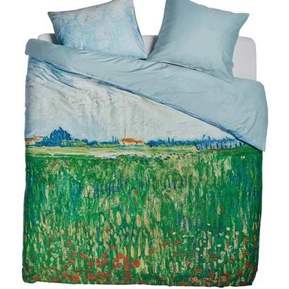 Beddinghouse x Van Gogh Museum Field Poppies overtrek 240x220 - groen