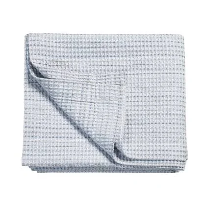 Bedsprei | Wafeldeken Pure 31 Faded Denim | 180 x 260 cm | Wit | Blauw