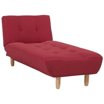 Beliani - ALSTEN - Chaise longue - Rood - Symmetrisch - Polyester