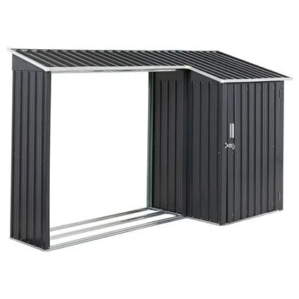 Beliani - AOSTA - Tuinhuis - Grijs - Staal