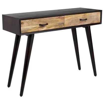 Beliani - ARABES - Sidetable - Zwart - Mangohout