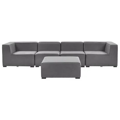 Beliani - AREZZO - Bankenset - Grijs - Polyester