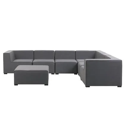 Beliani - AREZZO - Loungeset voor 7 - Grijs - Polyester