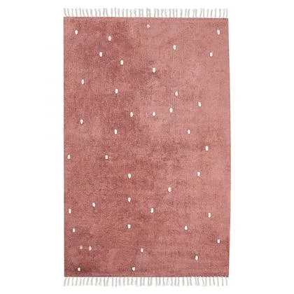 Beliani - ASTAF - Vloerkleed - Lichtrood - 140 x 200 cm - Katoen