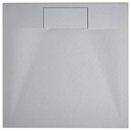 Beliani-AZZURRO-Douchebak-Grijs-80 x 80 x 3 cm-SMC (kunststof)