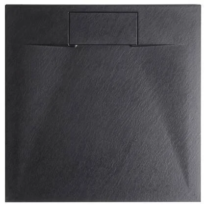 Beliani-AZZURRO-Douchebak-Zwart-90 x 90 x 3 cm-SMC (kunststof)