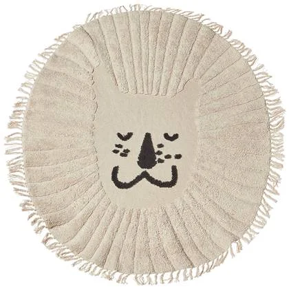 Beliani - BADHANI - Laagpolig vloerkleed - Beige - 120 cm - Katoen